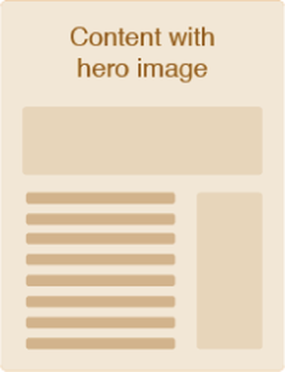 Content with hero image template